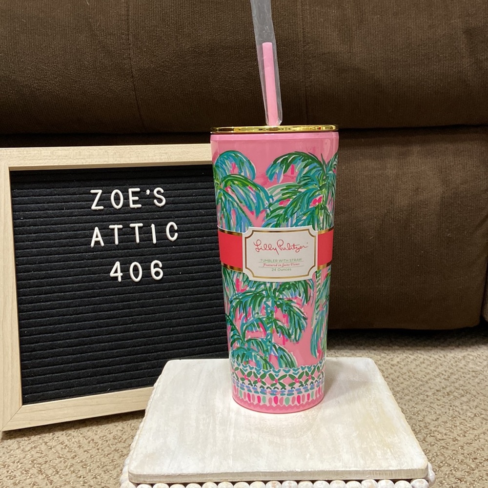 Lilly Pulitzer Tumbler With Straw